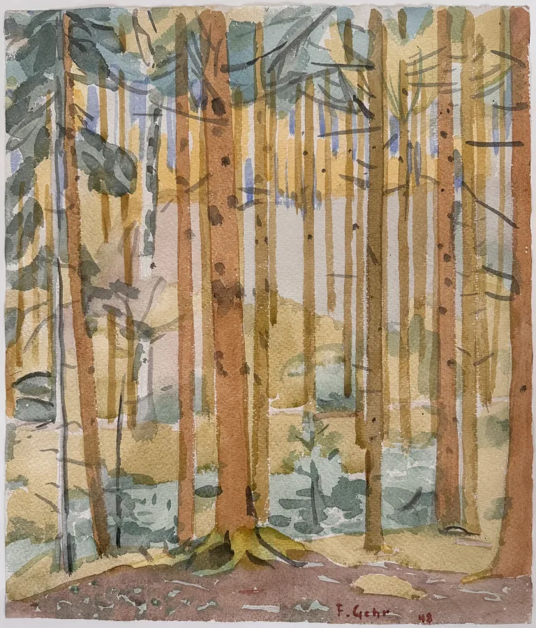 ferdinand-gehr-waldszene-aquarell-1